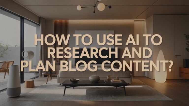 How to Use AI to Research and Plan Blog Content 7 ai assisted blog content strategy
