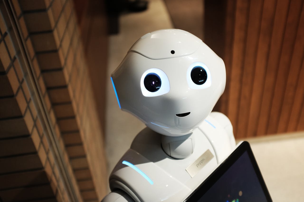 Home A futuristic humanoid robot in an indoor Tokyo setting, showcasing modern technology.