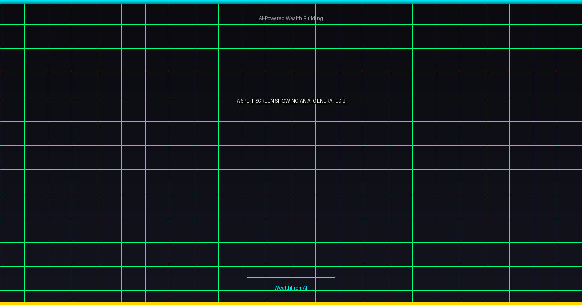 AI affiliate marketing strategy - a split-screen showing an AI-generated blog post on one side and a heavily edite