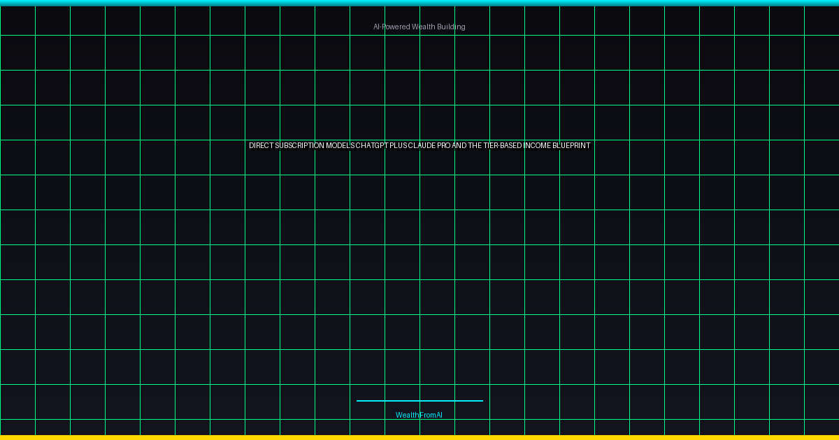 Direct Subscription Models: ChatGPT Plus, Claude Pro, and the Tier-Based Income Blueprint