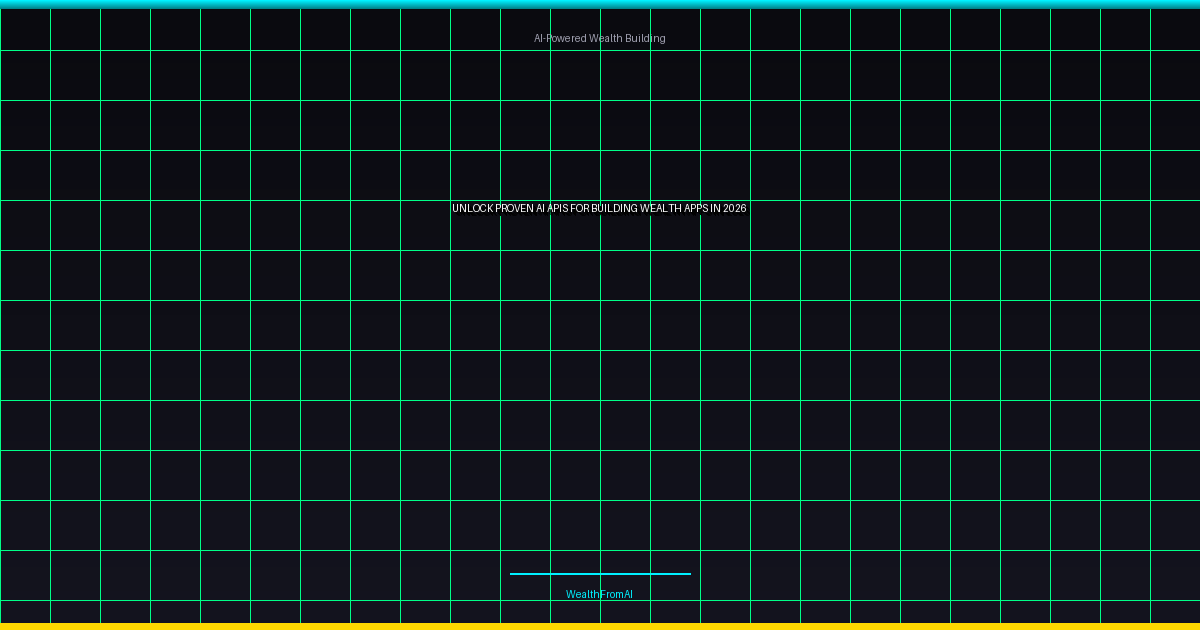Unlock Proven AI APIs for Building Wealth Apps in 2026 1 Unlock Proven AI APIs for Building Wealth Apps in 2026