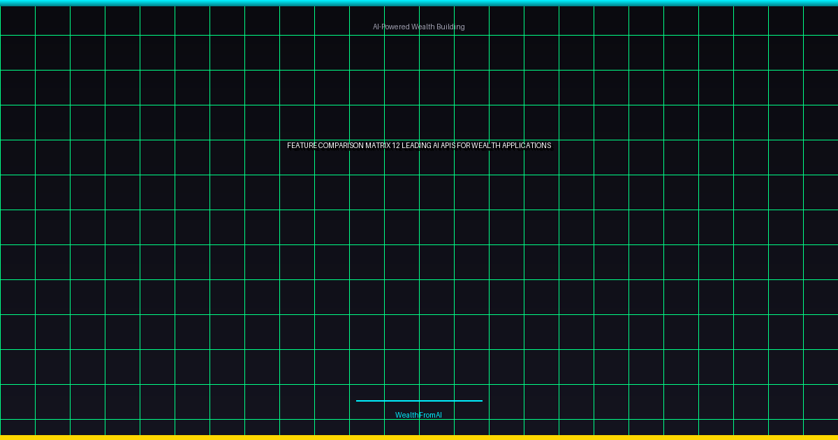 Feature Comparison Matrix: 12 Leading AI APIs for Wealth Applications