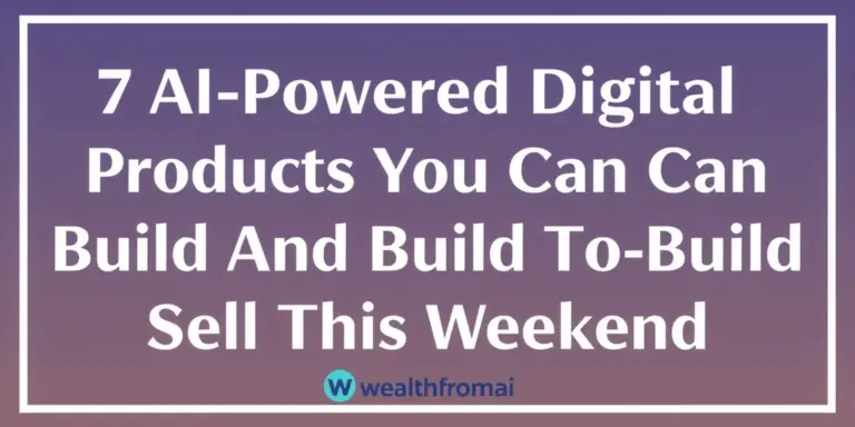 7 AI-Powered Digital Products You Can Build and Sell This Weekend