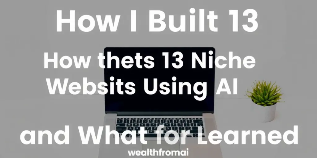 How I Built 13 Niche Websites Using AI and What I Learned