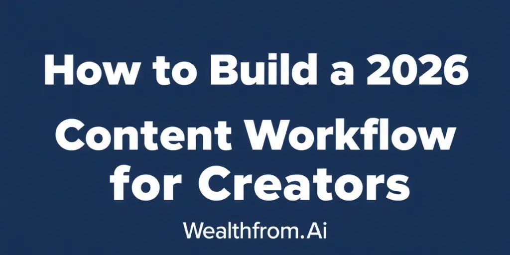 How to Build a 2026 AI Content Workflow for Creators - wealthfromai