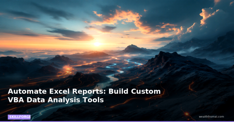 Automate Excel Reports: Build Custom VBA Data Analysis Tools — Blog Post 6 skillforge pin skillforge featured automate excel reports build custom vba