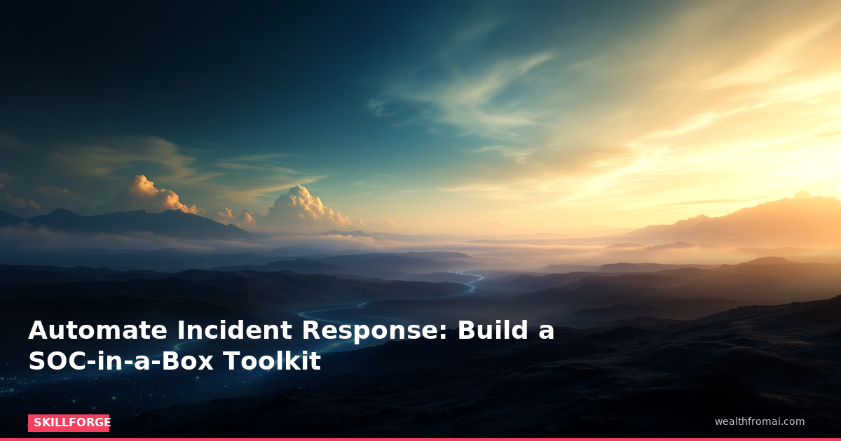 Automate Incident Response: Build a SOC-in-a-Box Toolkit — Blog Post 11 skillforge pin skillforge featured automate incident response build a soc i