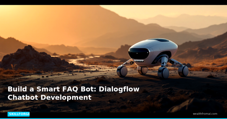 Build a Smart FAQ Bot: Dialogflow Chatbot Development — Blog Post 5 skillforge pin skillforge featured build a smart faq bot dialogflow chatbot