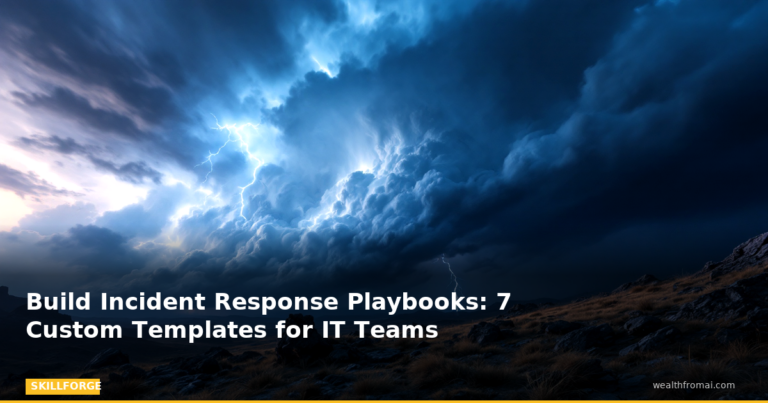 Build Incident Response Playbooks: 7 Custom Templates for IT Teams — Blog Post 9 skillforge pin skillforge featured build incident response playbooks 7 cust