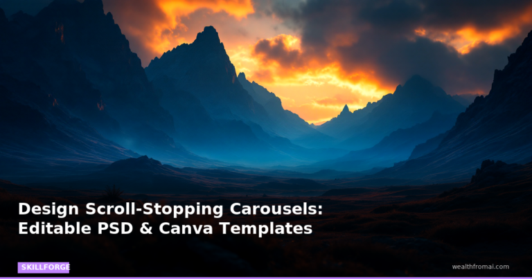 Design Scroll-Stopping Carousels: Editable PSD & Canva Templates — Comparison Chart 27 skillforge pin skillforge featured design scroll stopping carousels editabl