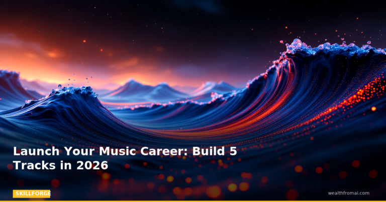 Launch Your Music Career: Build 5 Tracks in 2026 — Blog Post 4 skillforge pin skillforge featured launch your music career build 5 tracks