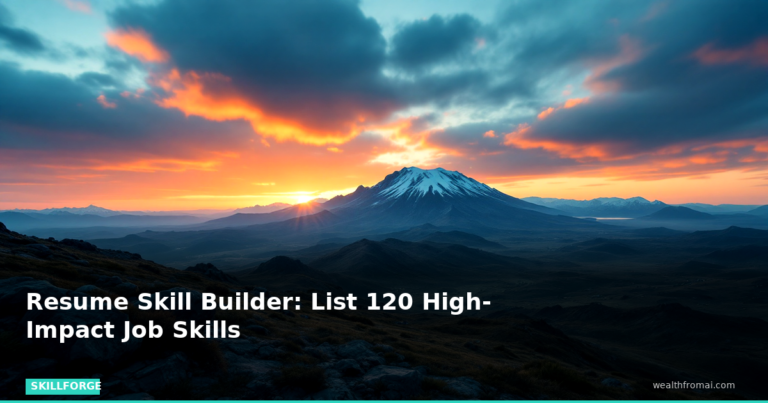 Resume Skill Builder: List 120 High-Impact Job Skills — Blog Post 3 skillforge pin skillforge featured resume skill builder list 120 high impac