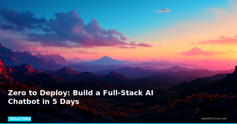 Zero to Deploy: Build a Full-Stack AI Chatbot in 5 Days — Blog Post 8 skillforge pin skillforge featured zero to deploy build a full stack ai cha