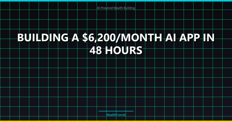 Building a $6,200/Month AI App in 48 Hours 50 Building a $6,200/Month AI App in 48 Hours