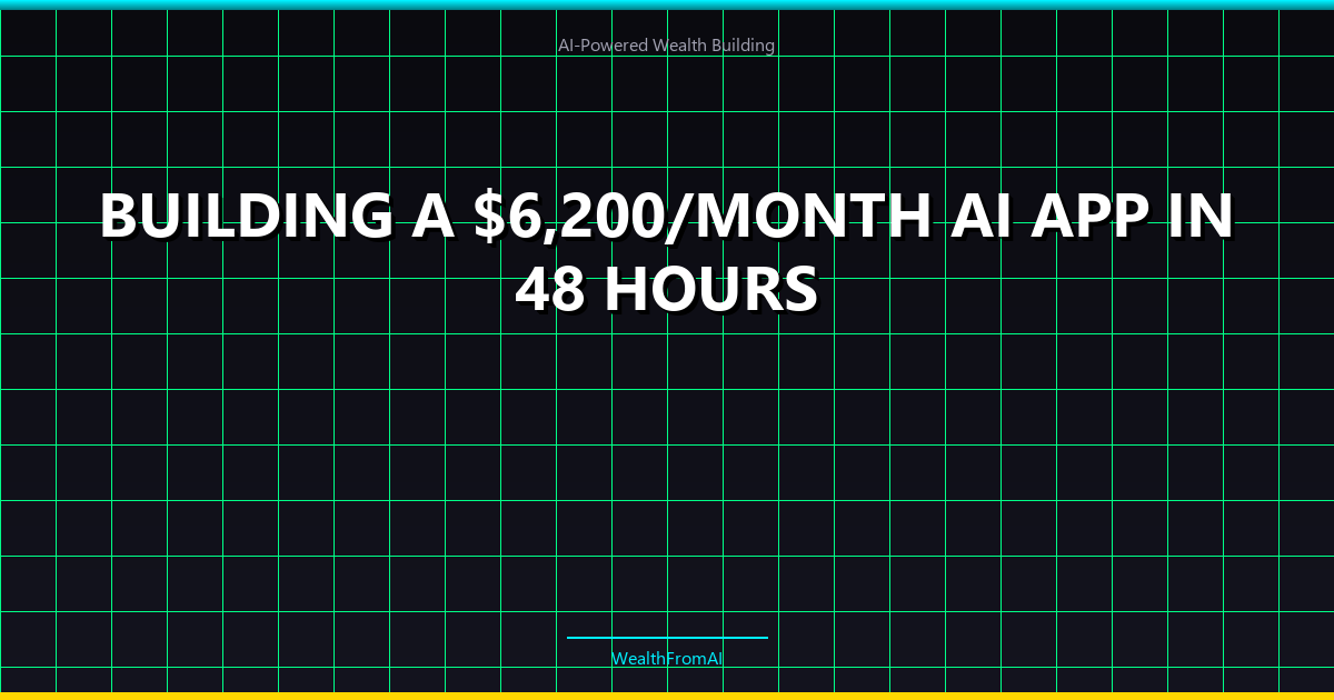 Building a $6,200/Month AI App in 48 Hours