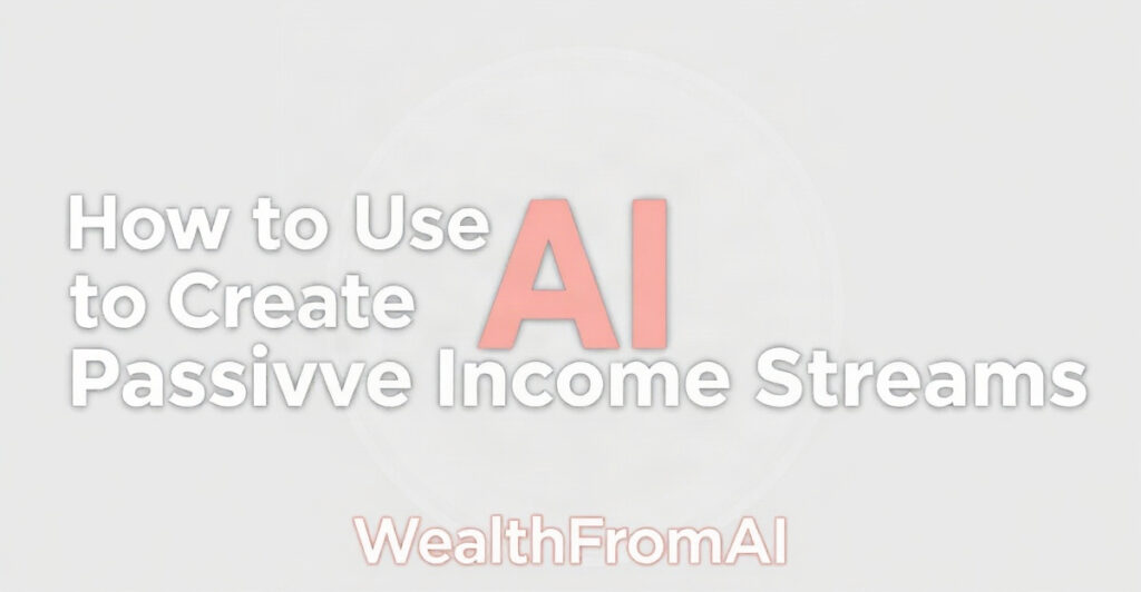 How to Use AI to Create Passive Income Streams - WealthFromAI