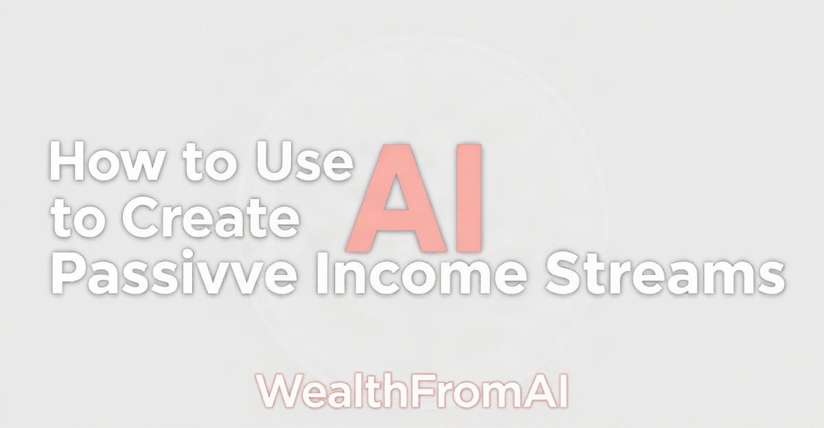 How to Use AI to Create Passive Income Streams 25 How to Use AI to Create Passive Income Streams - WealthFromAI