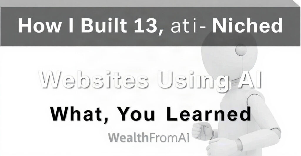 How I Built 13 Niche Websites Using AI and What I Learned - WealthFromAI