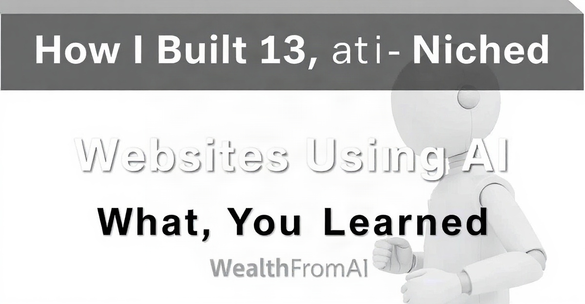 How I Built 13 Niche Websites Using AI and What I Learned 89 How I Built 13 Niche Websites Using AI and What I Learned - WealthFromAI