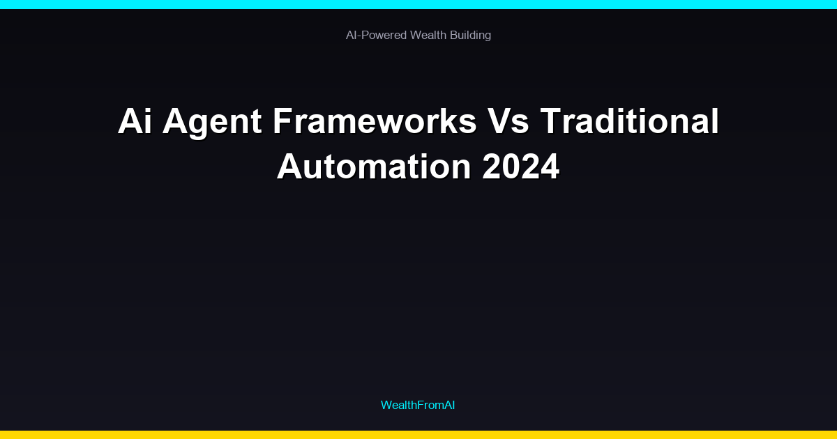 Ai Agent Frameworks Vs Traditional Automation 2024 32 Ai Agent Frameworks Vs Traditional Automation 2024
