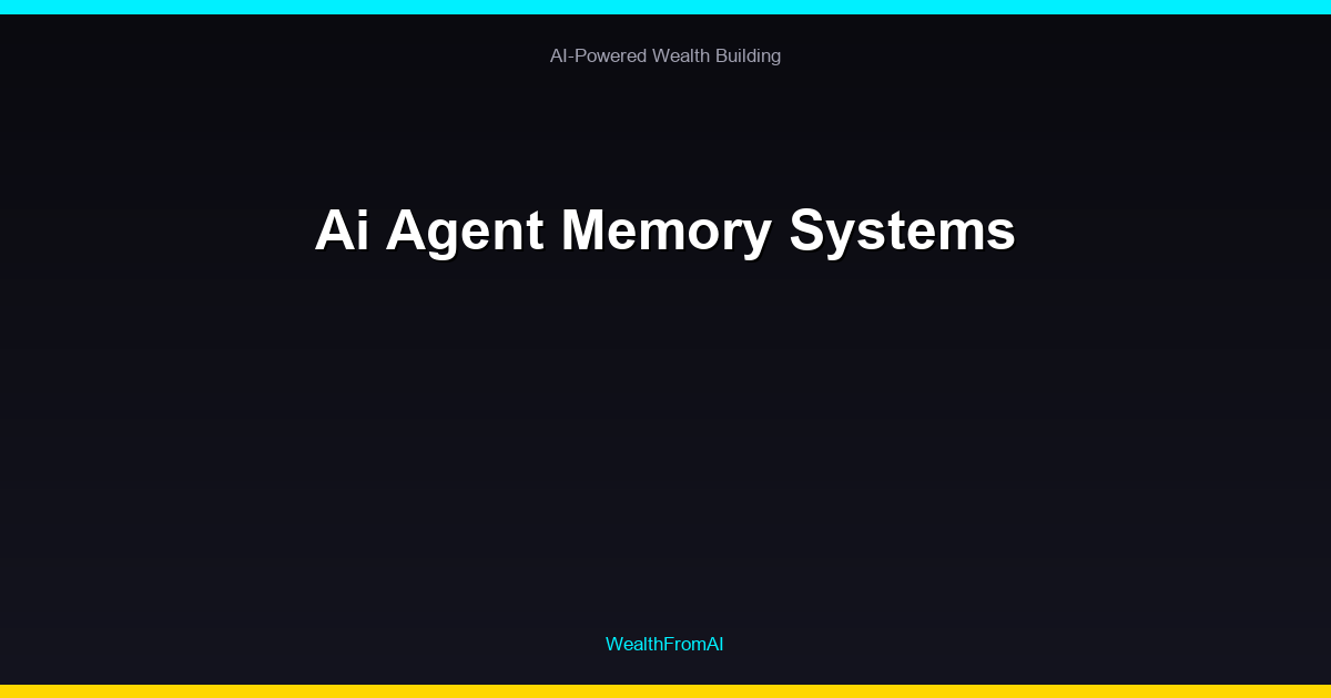 Ai Agent Memory Systems 8 Ai Agent Memory Systems