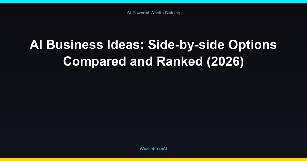 AI Business Ideas: Side-by-side Options Compared and Ranked (2026)
