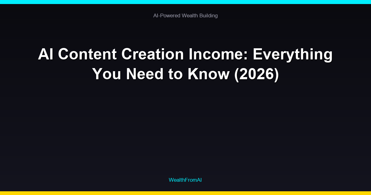 AI Content Creation Income: Everything You Need to Know (2026)