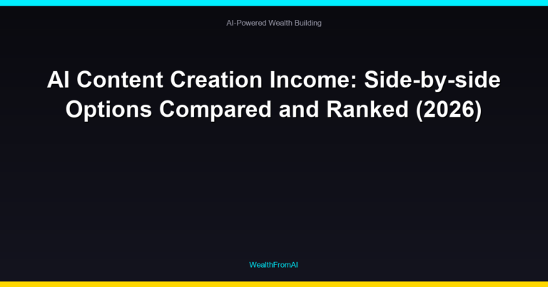 AI Content Creation Income: Side-by-side Options Compared and Ranked (2026) 27 AI Content Creation Income: Side-by-side Options Compared and Ranked (2026)