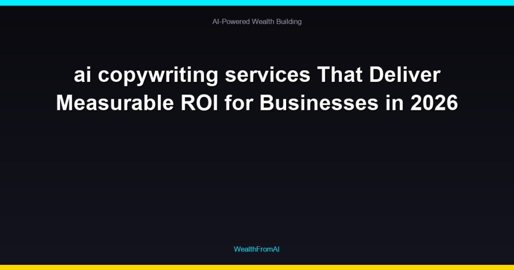 ai copywriting services That Deliver Measurable ROI for Businesses in 2026