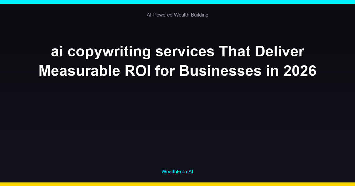 ai copywriting services That Deliver Measurable ROI for Businesses in 2026