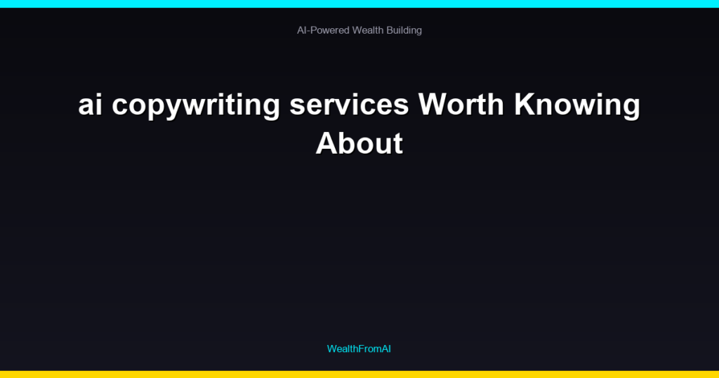 ai copywriting services Worth Knowing About