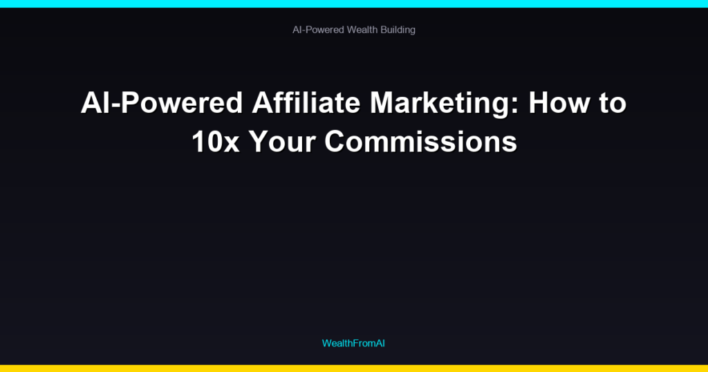 AI-Powered Affiliate Marketing: How to 10x Your Commissions