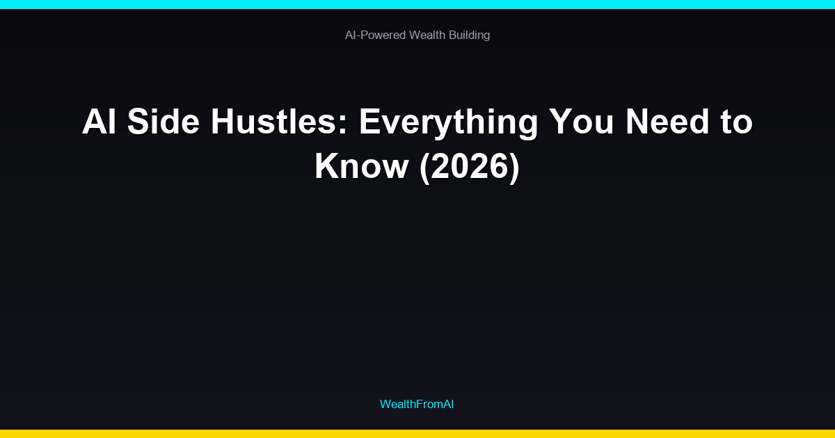 AI Side Hustles: Everything You Need to Know (2026) 25 AI Side Hustles: Everything You Need to Know (2026)