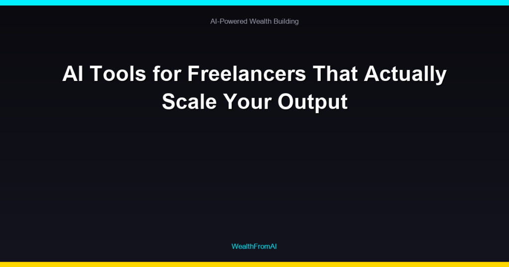 AI Tools for Freelancers That Actually Scale Your Output