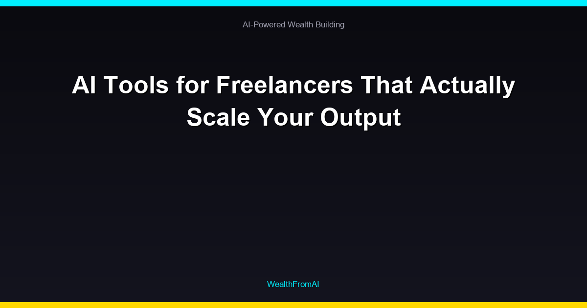 AI Tools for Freelancers That Actually Scale Your Output