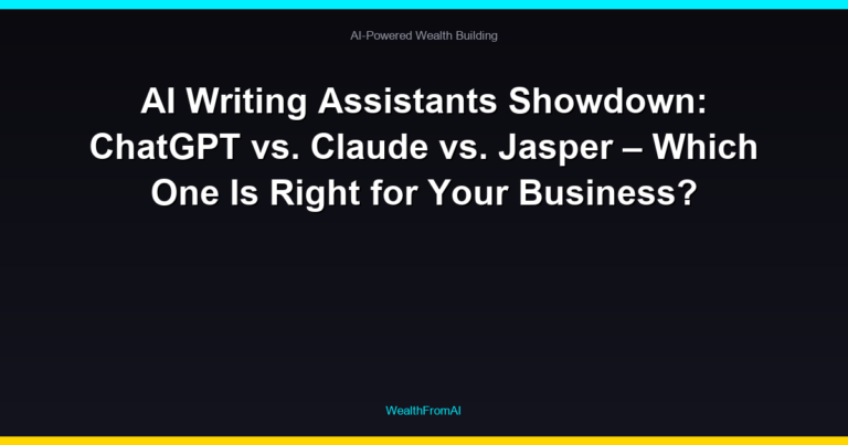 AI Writing Assistants Showdown: ChatGPT vs. Claude vs. Jasper – Which One Is Right for Your Business? 30 AI Writing Assistants Showdown: ChatGPT vs. Claude vs. Jasper – Which One Is Right for Your Business?