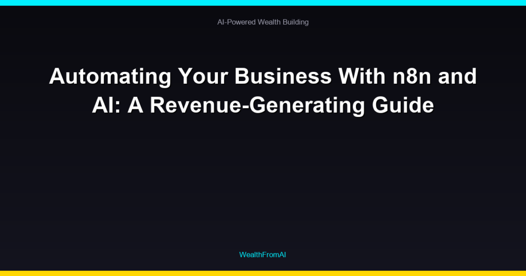 Automating Your Business With n8n and AI: A Revenue-Generating Guide