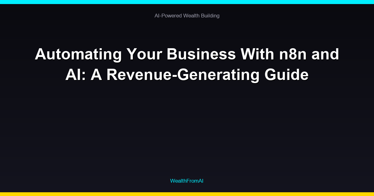 Automating Your Business With n8n and AI: A Revenue-Generating Guide