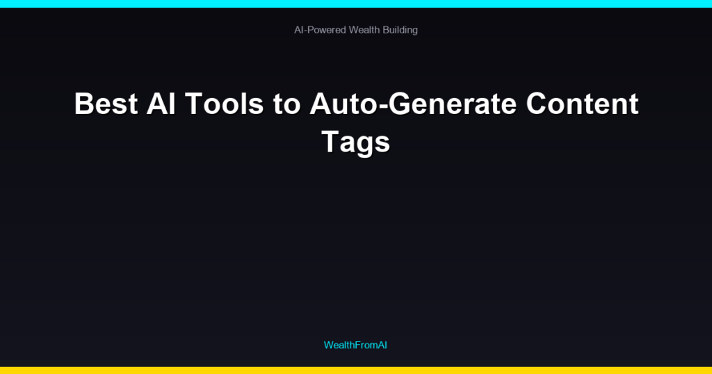 Best AI Tools to Auto-Generate Content Tags