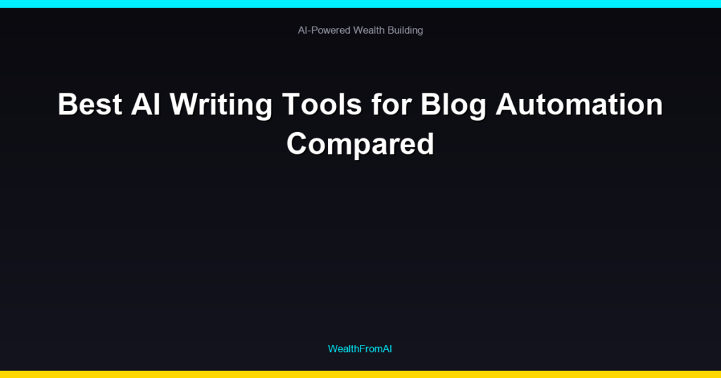 Best AI Writing Tools for Blog Automation Compared