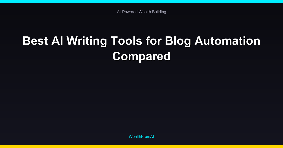 Best AI Writing Tools for Blog Automation Compared
