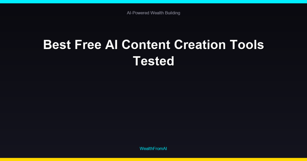 Best Free AI Content Creation Tools Tested