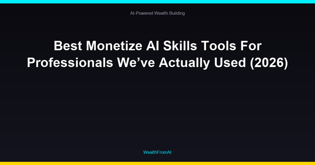 Best Monetize AI Skills Tools For Professionals We’ve Actually Used (2026)