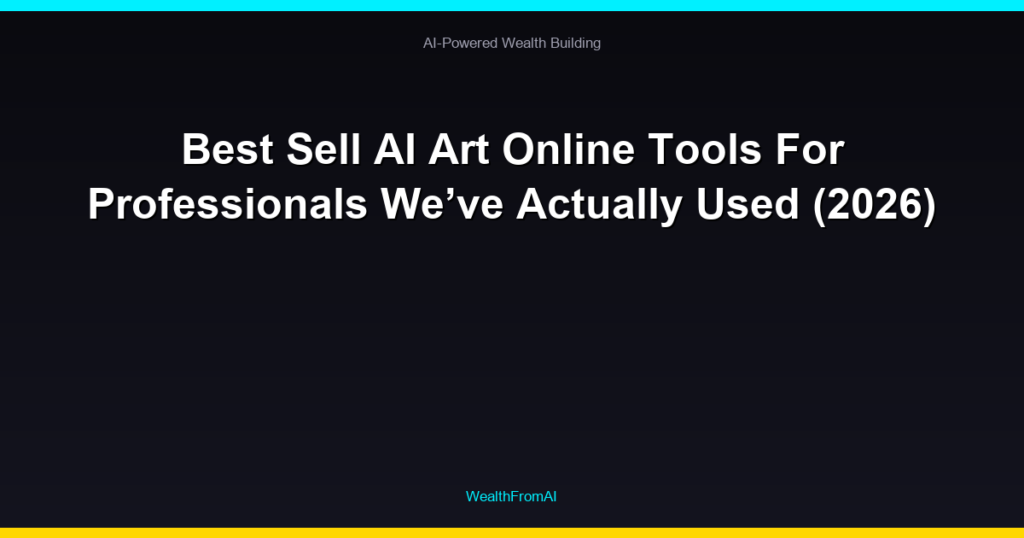 Best Sell AI Art Online Tools For Professionals We’ve Actually Used (2026)