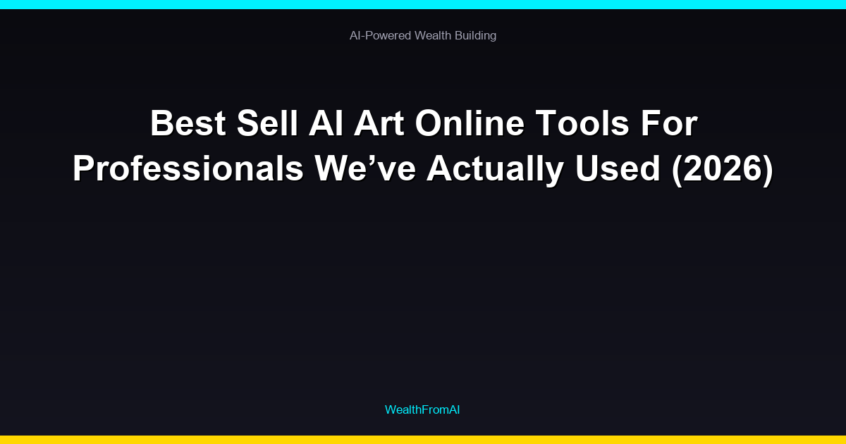 ChatGPT Alone Won't Generate Income: The Missing Business Elements 58 Best Sell AI Art Online Tools For Professionals We’ve Actually Used (2026)