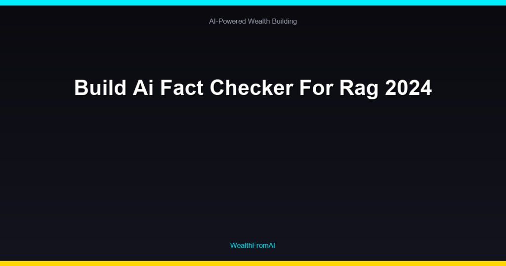 Build Ai Fact Checker For Rag 2024