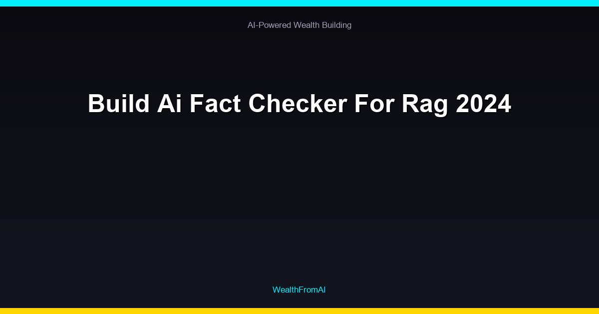 Build Ai Fact Checker For Rag 2024