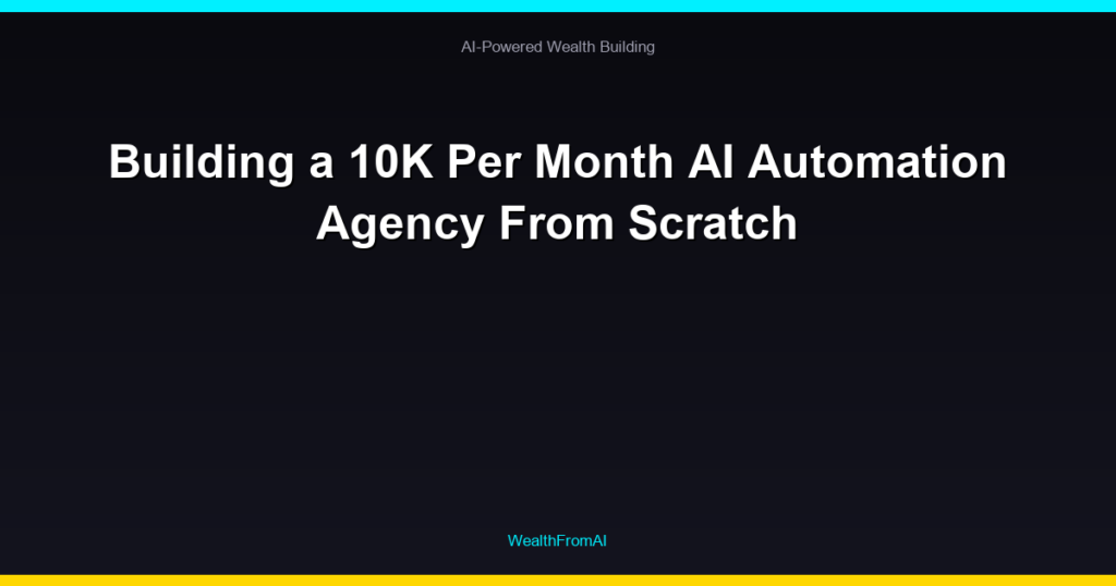 Building a 10K Per Month AI Automation Agency From Scratch