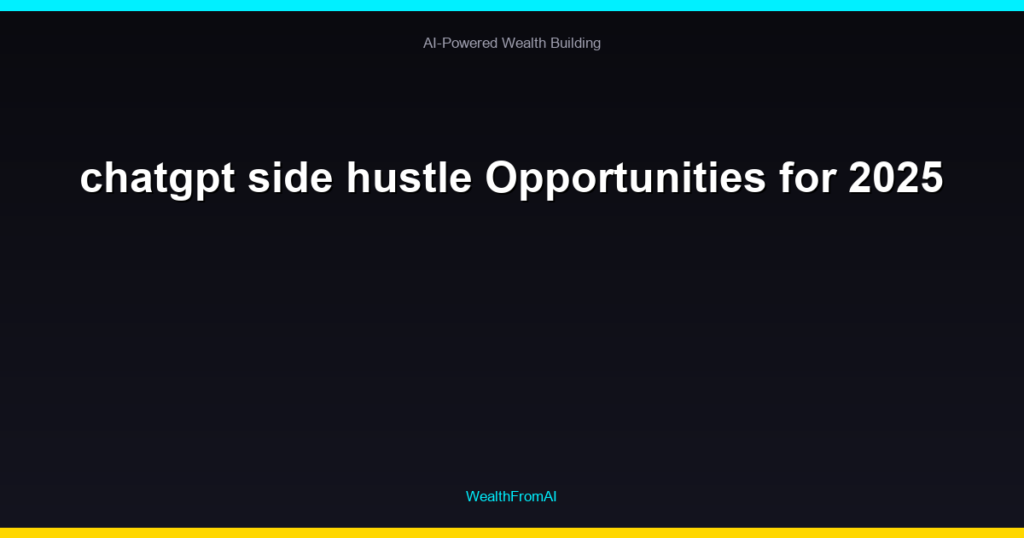 chatgpt side hustle Opportunities for 2025