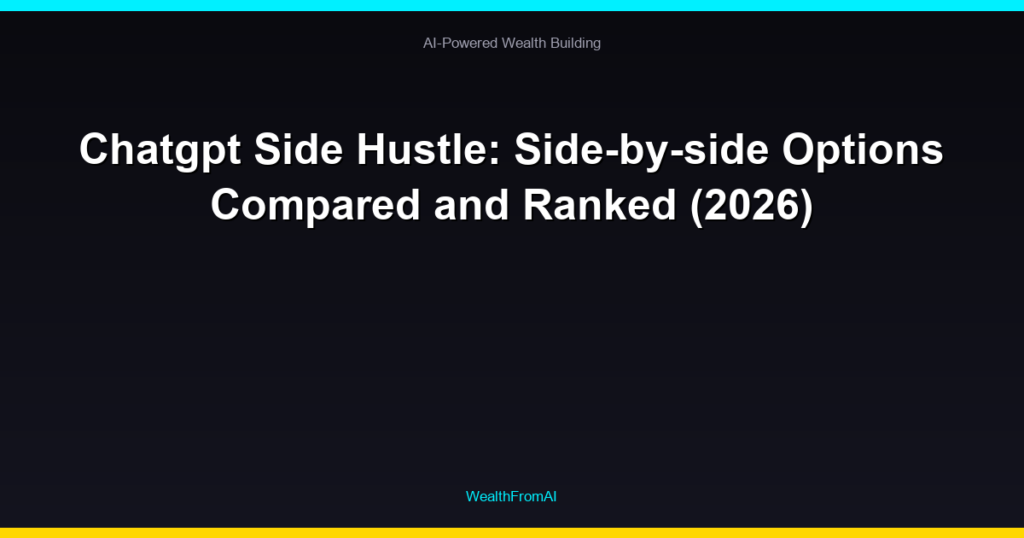 Chatgpt Side Hustle: Side-by-side Options Compared and Ranked (2026)